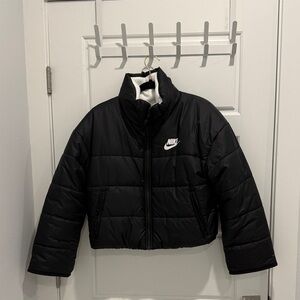 Nike Black and White Puffer Jacket